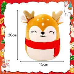 8" söpö joulupehmopehmolelu, poron pehmolelu jouluna, pehmolelu squishy puuvillasta, kawaii pehmotäytetty hinta ja tiedot | Pehmolelut | hobbyhall.fi