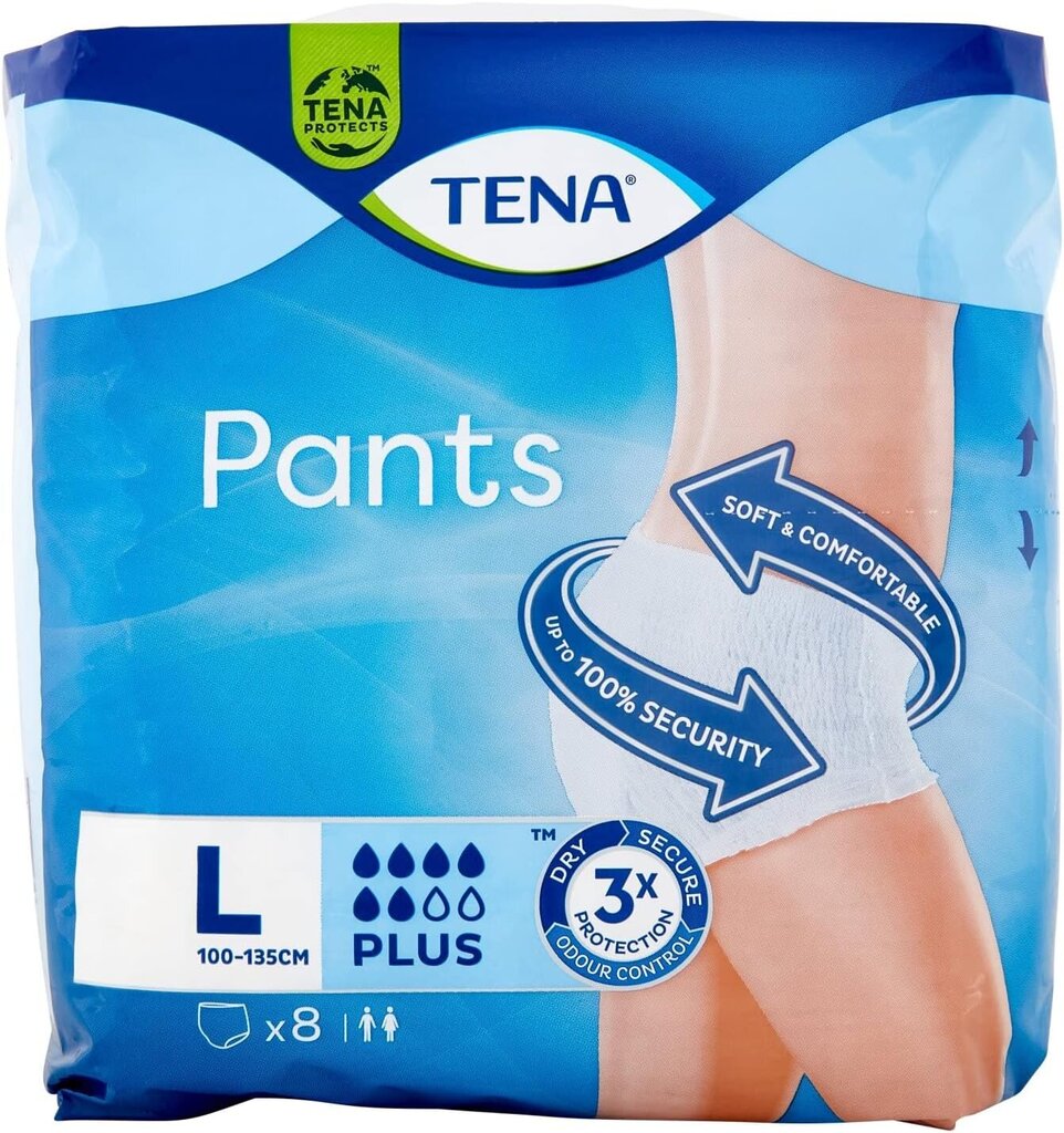 Tena Adult High Absorbency Diapers Size L 8 Kpl. hinta ja tiedot | Vauvan hoitoalustat ja tekstiilit | hobbyhall.fi