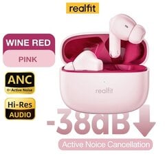 Realfit F3 ANC aktiivinen kohinanvaimennus Bluetooth-kuulokkeet ENC-puhelut HIFI-stereo Loistava basso langattomat kuulokkeet Sport Gaming hinta ja tiedot | Kuulokkeet | hobbyhall.fi