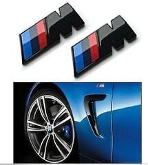 Sivulokasuojan tarra Bmw M Sport Gloss Black Emblem X2, 45x15mm hinta ja tiedot | Lisätarvikkeet autoiluun | hobbyhall.fi