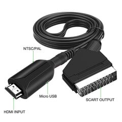 HDMI-SCART-kaapeli 1m hinta ja tiedot | Kaapelit ja adapterit | hobbyhall.fi