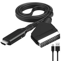 HDMI-SCART-kaapeli 1m hinta ja tiedot | Kaapelit ja adapterit | hobbyhall.fi