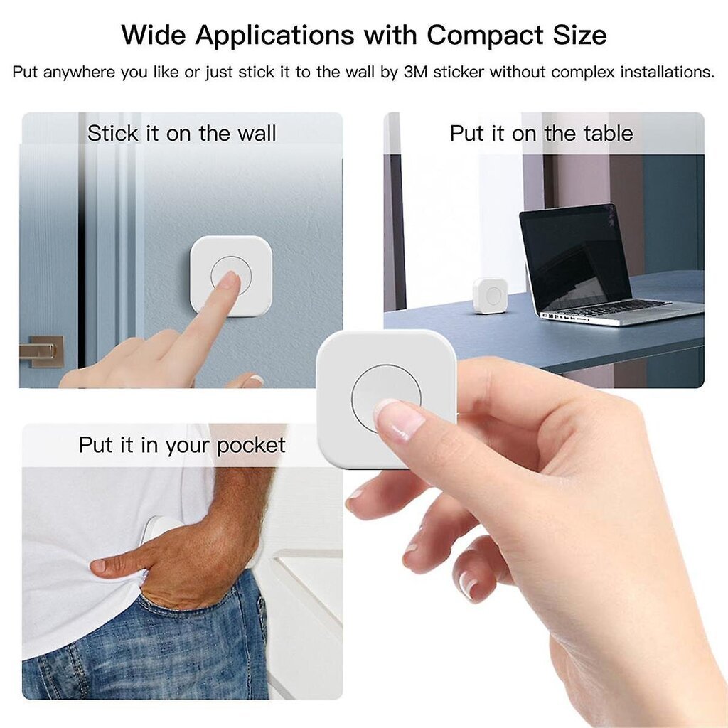 Tuya Zigbee Wireless Mini Switch One Key Push Button Control Scene Älykäs kaukosäädin Kotiautomaatio hinta ja tiedot | Kytkimet ja pistorasiat | hobbyhall.fi