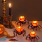 6 Halloween-teevalokynttilää, paristokäyttöisiä liekkittomia Halloween-kynttilöitä, Halloween Spider Tea Ghost -teekynttilöitä Halloween-juhlakoristeisiin hinta ja tiedot | Juhlakoristeet | hobbyhall.fi