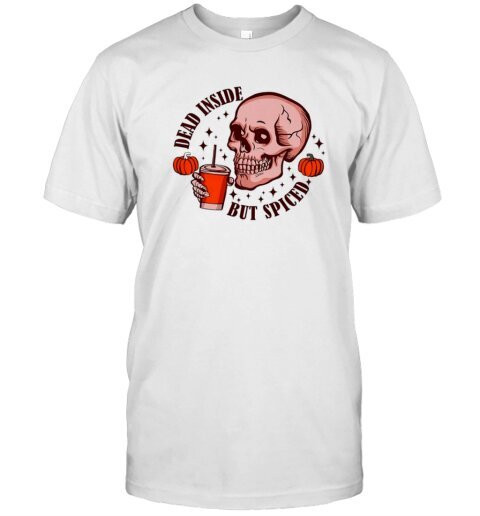 Dead Inside But Spiced Skull Halloween T-Shirt hinta ja tiedot | Miesten T-paidat | hobbyhall.fi