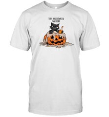 Lazy Cat This Halloween I'M Done T-Shirt hinta ja tiedot | Miesten T-paidat | hobbyhall.fi