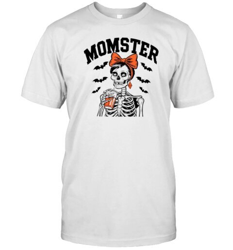 Momster Skeleton Mom Halloween Coffee T-Shirt hinta ja tiedot | Miesten T-paidat | hobbyhall.fi