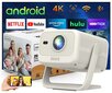 FULL HD 4K ROTATING 12000lm MOVABLE MINI PROJEKTOR ANDROID WiFi projektori hinta ja tiedot | Projektorit | hobbyhall.fi