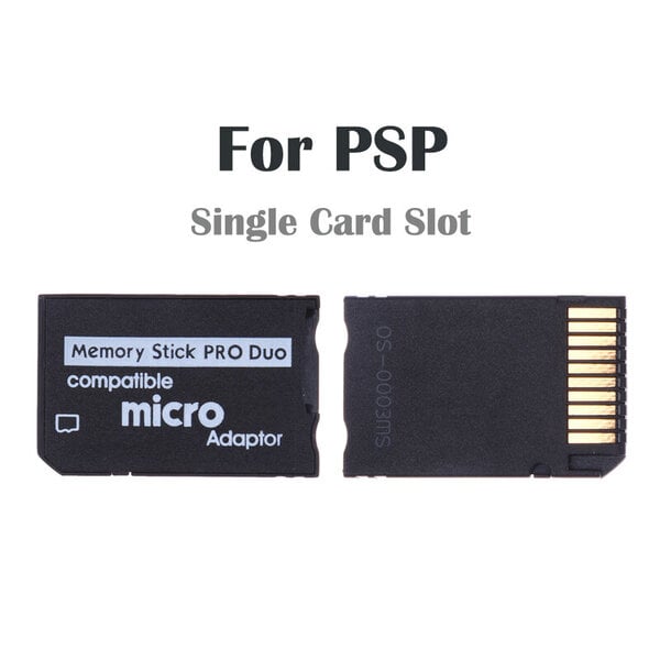 ZUIDID 1PCS -muistikorttisovitin Micro SD TF Flash -kortti Memory Stick MS Pro Duo -muistikortille PSP PSV -kortille Single / Dual 2 Slot Adapter