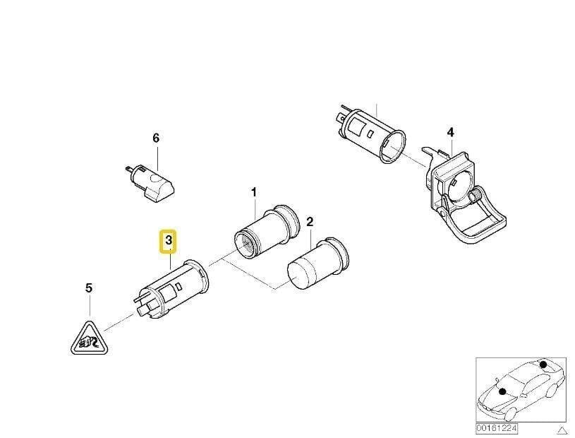 BMW E36 E46 tupakansytytin pistorasia alkuperäinen 61346973036 hinta ja tiedot | Lisätarvikkeet autoiluun | hobbyhall.fi