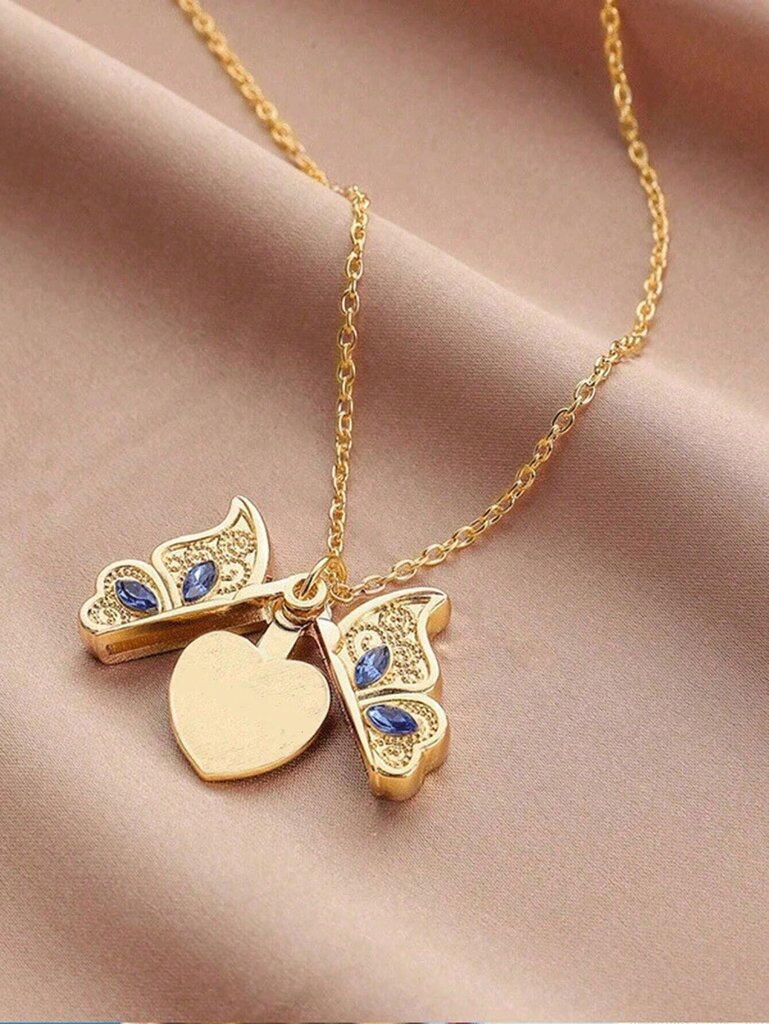 1 Butterfly Diamond kaulakoru Love Pendant kaulakoru lahja hinta ja tiedot | Rintakorut | hobbyhall.fi