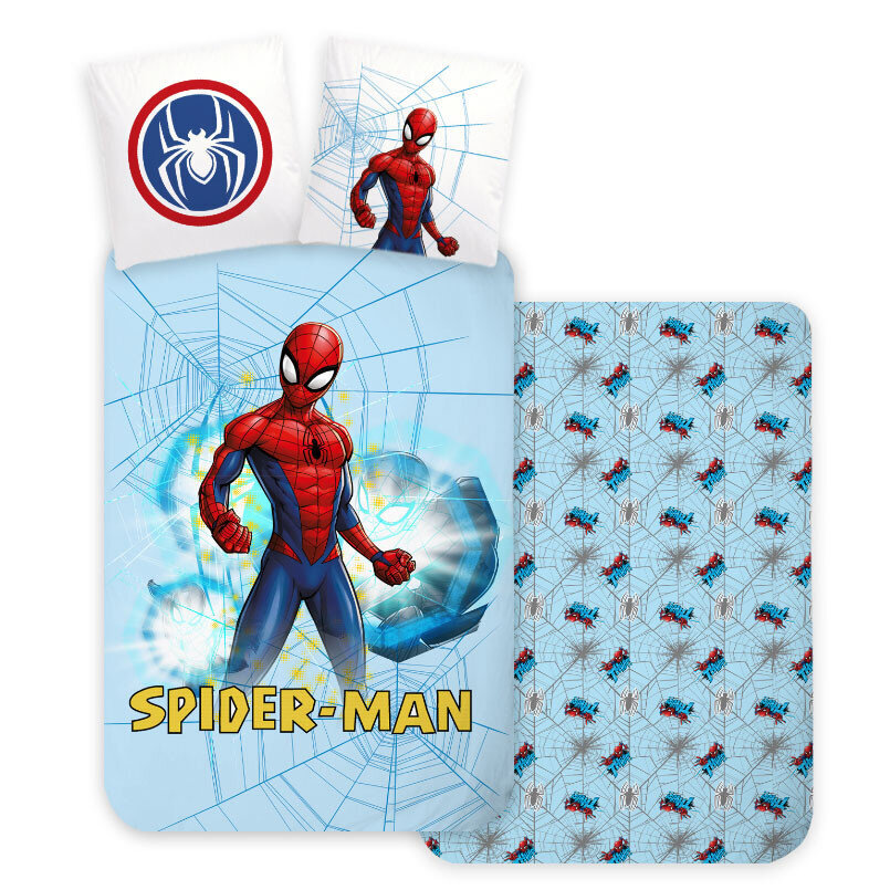 Pussilakanasetti Spiderman Light Blue 100×135 cm, 40×60 cm hinta ja tiedot | Vuodevaatteet lapsille | hobbyhall.fi