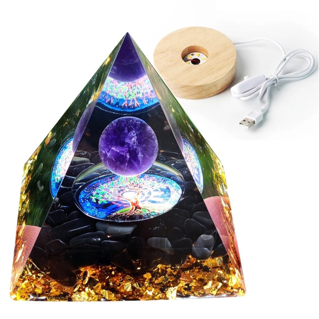 Pyramidi ORGONIT + LED-LAMPPUJEN LAMPPU 5cm CRYSTAL AMULETTI 5cm HX03 hinta ja tiedot | Tulostimet | hobbyhall.fi