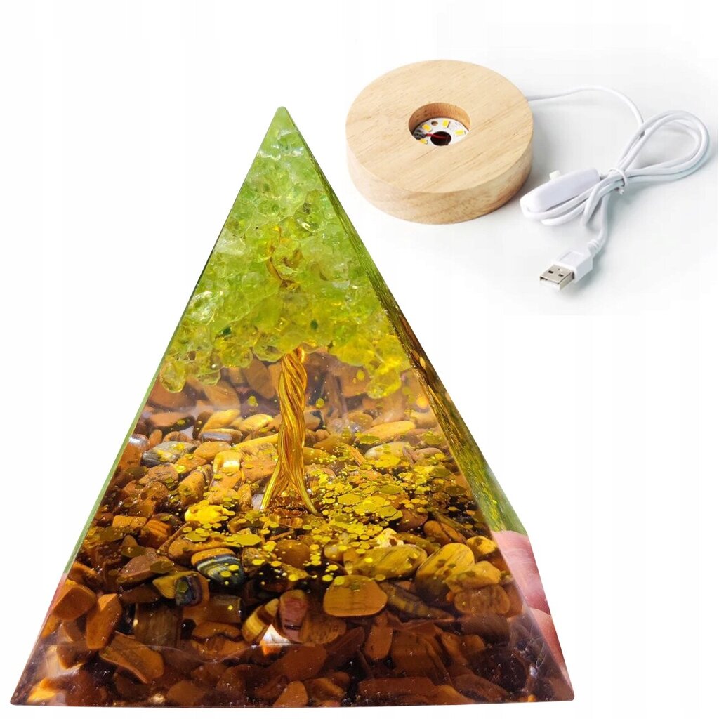 Pyramidi ORGONIT + LED-LAMPPUJEN LAMPPU 5cm CRISTAL AMULETTI 5cm HX02 hinta ja tiedot | Tulostimet | hobbyhall.fi