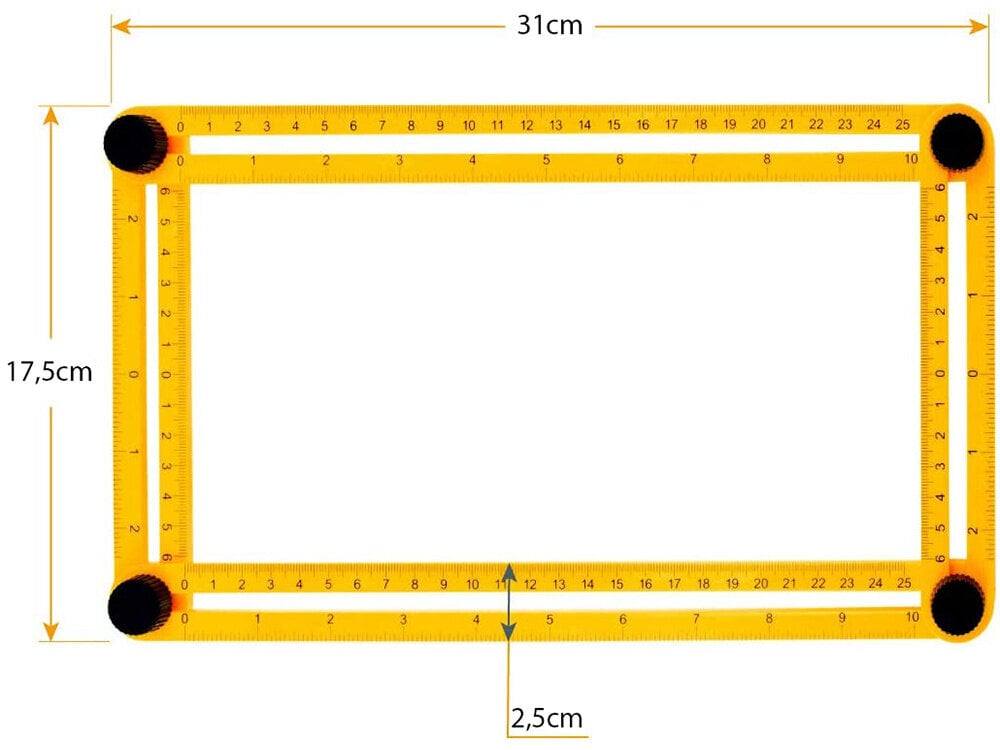 Monikäyttöinen hallitsija Perfee hinta ja tiedot | Käsityökalut | hobbyhall.fi