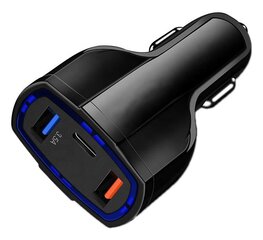 Autolaturi Perfee, QC 3.0, Type-C, 2xUSB hinta ja tiedot | Perf Perform Puhelimet, älylaitteet ja kamerat | hobbyhall.fi