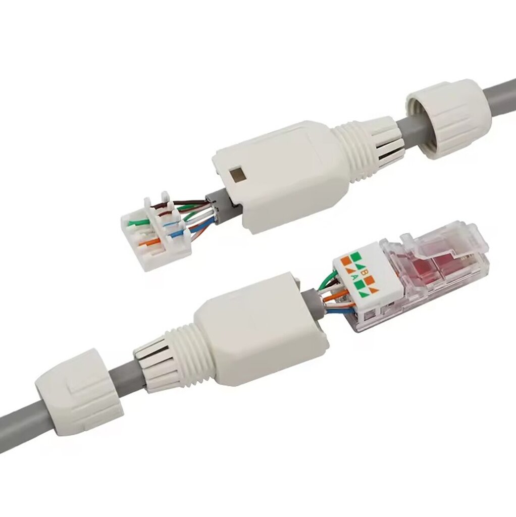 RJ45-pistoke Perfee, UTP, cat.6, työkaluton, kierrettävä hinta ja tiedot | Kaapelit ja adapterit | hobbyhall.fi