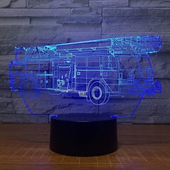 Yölamppu Perfee, paloauto, 3D, LED hinta ja tiedot | Lastenhuoneen valaisimet | hobbyhall.fi