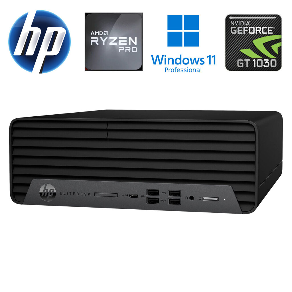 HP 805 G6 SFF Ryzen 5 PRO 4650G 8GB 256SSD M.2 NVME GT1030 2GB DVD WIN11Pro hinta ja tiedot | Pöytätietokoneet | hobbyhall.fi