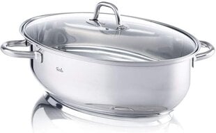 Fissler Edelstahl Bräter 38 cm paistinpannu, ruostumaton teräs, soikea (8,8 L - Ø 38 cm) hinta ja tiedot | Paistinpannut | hobbyhall.fi