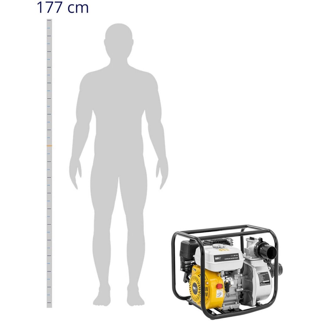 Bensiinikäyttöinen vesipumppu, MSW-GP-1101, 7 hv, 3,6 l, 60 m3/h. hinta ja tiedot | Puhdasvesipumput | hobbyhall.fi