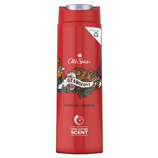 Suihkugeeli Old Spice Bearglove, 400 ml x 3 kpl. hinta ja tiedot | Suihkusaippuat ja suihkugeelit | hobbyhall.fi