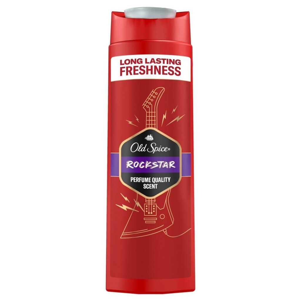 Suihkugeeli Old Spice Rockstar, 400 ml x 3 kpl. hinta ja tiedot | Suihkusaippuat ja suihkugeelit | hobbyhall.fi