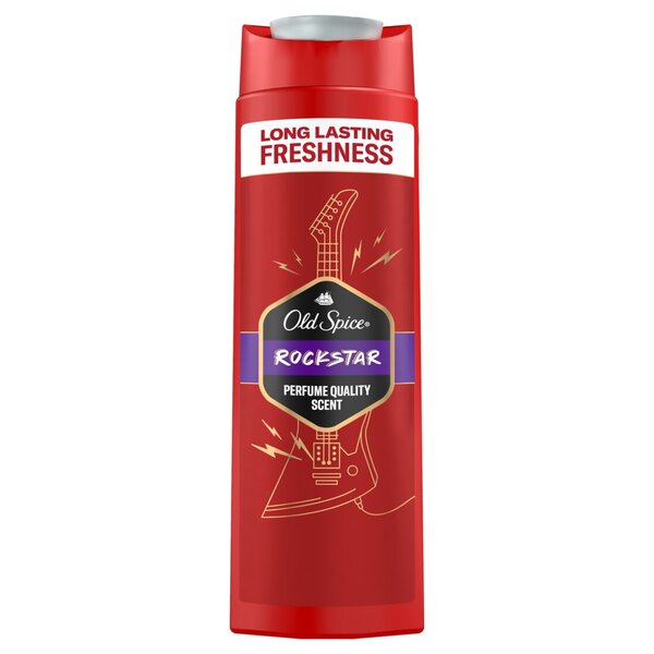 Suihkugeeli Old Spice Rockstar, 400 ml x 3 kpl