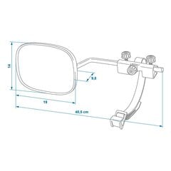 Peili perävaunukuljetukseen 410x140x90mm hinta ja tiedot | ProPlus Huonekalut ja sisustus | hobbyhall.fi