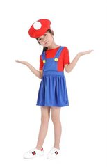 Poika Super Mario -asu, Putkimiesveljesten Halloween-asu, Punainen Mario hinta ja tiedot | Naamiaisasut | hobbyhall.fi