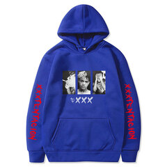 (Aasialainen kokoMblue 118)XXXTentacion Hupparit Hupparit Miehet Naiset Casual Pullover Streetwear Sudadera Hombre Hip Hop HUPPERIT Hauskoja printtihuppareita SHRY hinta ja tiedot | Miesten neuleet ja villapaidat | hobbyhall.fi