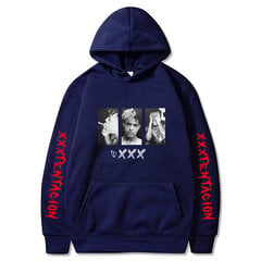 (Aasialainen kokoLNavy blue 118)XXXTentacion Hupparit Hupparit Miehet Naiset Rento villapaita Streetwear Sudadera Hombre Hip Hop HUPPERIT Hauskoja printtihuppareita SHRY hinta ja tiedot | Miesten neuleet ja villapaidat | hobbyhall.fi