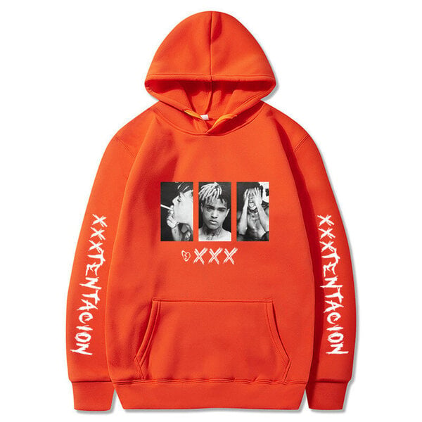 (SOrange 118)XXXTentacion Hupparit collegepaita Miehet Naiset Casual Pullover Streetwear Sudadera Hombre Hip Hop HUPPERIT Hauskoja printtihuppareita SHRY