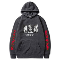 (XXLDark grey 118)XXXTentacion Hupparit collegepaita Miehet Naiset Casual Pullover Streetwear Sudadera Hombre Hip Hop HUPPERIT Funny Print Hupparit SHRY hinta ja tiedot | Miesten neuleet ja villapaidat | hobbyhall.fi