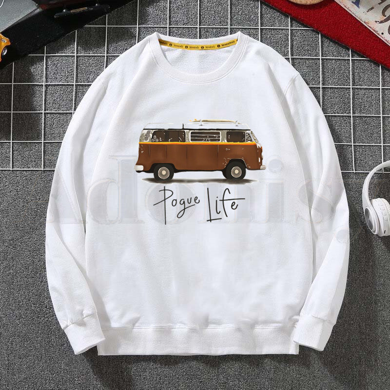 (SP)Pogue Life Outer Banks TV Ulzzang Miesten Hupparit Hupparit Print Trend Miesten Vaatteet Hip-Hop Miesten Crewneck Hupparit Miesten SHRY hinta ja tiedot | Miesten neuleet ja villapaidat | hobbyhall.fi