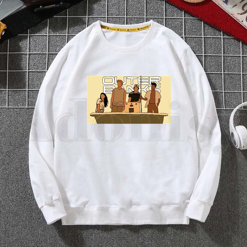 (MA)Pogue Life Outer Banks TV Ulzzang Miesten Hupparit Hupparit Print Trend Miesten Vaatteet Hip-Hop Miesten Crewneck Hupparit Miesten SHRY hinta ja tiedot | Miesten neuleet ja villapaidat | hobbyhall.fi