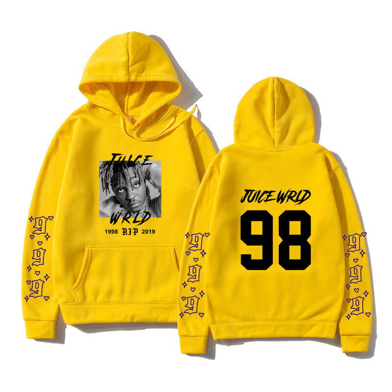 (LYellow H) Fashion Singer Juice Wrld Letter Print Hupparit Harajuku Hip Hop Rapper -huppari Pullover Syksy Talvi Miesten/Naisten Huppari SHRY hinta ja tiedot | Miesten neuleet ja villapaidat | hobbyhall.fi