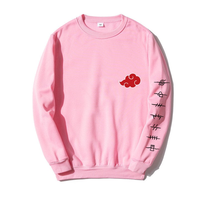 (SPink 4H)Anime Akatsuki Cloud Symbols Print Miesten Hupparit Hupparit Streetwear Casual Crewneck Pullover Miesten Naisten Ylimitoitettu collegepaita SHRY hinta ja tiedot | Miesten neuleet ja villapaidat | hobbyhall.fi