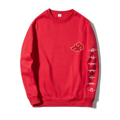 (MRed 4B)Anime Akatsuki Cloud Symbols Print Miesten Hupparit Hupparit Streetwear Rento Crewneck Pullover Miesten Naisten Ylimitoitettu collegepaita SHRY hinta ja tiedot | Miesten neuleet ja villapaidat | hobbyhall.fi