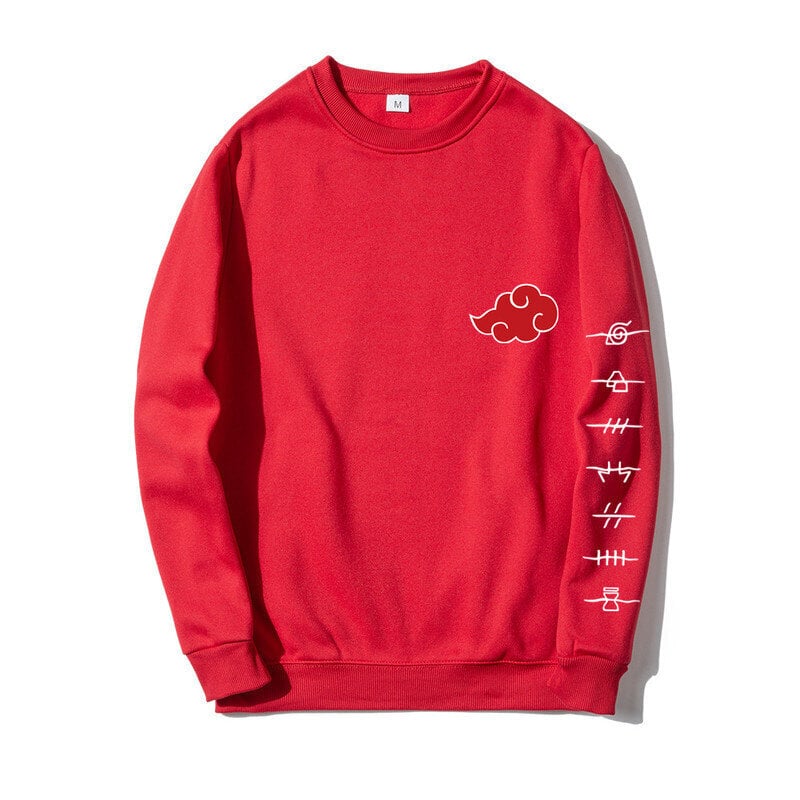 (LRed 4B)Anime Akatsuki Cloud Symbols Print Miesten Hupparit Hupparit Streetwear Rento Crewneck Pullover Miesten Naisten Ylimitoitettu collegepaita SHRY hinta ja tiedot | Miesten neuleet ja villapaidat | hobbyhall.fi