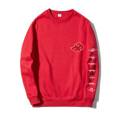 (XXLRed 4B)Anime Akatsuki Cloud Symbols Print Miesten Hupparit Hupparit Streetwear Rento Crewneck Pullover Miesten Naisten Ylimitoitettu collegepaita SHRY hinta ja tiedot | Miesten neuleet ja villapaidat | hobbyhall.fi