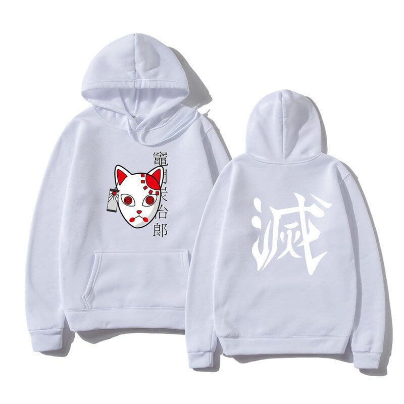 (valkoinen B)Japanilainen huppari Anime Topit Pullover Sweatshirt Naiset Miehet Tanjiro Kamado Puku Hupparit Harajuku Sudadera hombre SHRY hinta ja tiedot | Miesten neuleet ja villapaidat | hobbyhall.fi