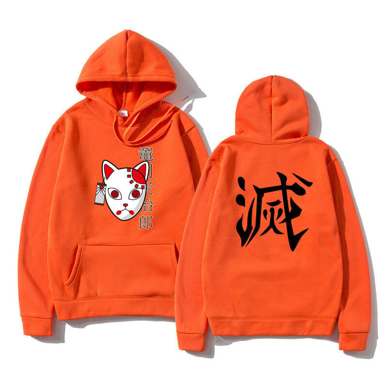 (MOrange H)Japanilainen huppari Anime Topit Pullover Sweatshirt Naiset Miehet Tanjiro Kamado Puku Hupparit Harajuku Sudadera hombre SHRY hinta ja tiedot | Miesten neuleet ja villapaidat | hobbyhall.fi