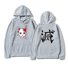 (LLVaaleanharmaa H)Japanilainen huppari Anime Topit Pullover Sweatpaita Naiset Miehet Tanjiro Kamado Puku Hupparit Harajuku Sudadera hombre SHRY hinta ja tiedot | Miesten neuleet ja villapaidat | hobbyhall.fi