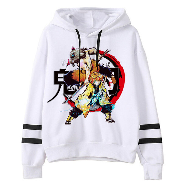 (S517)Kimetsu No Yaiba Miesten/naisten Hupparit Anime Unisex Harajuku Aesthetic 90s collegepaita Ulzzang Graphic Casual Miesten huppari SHRY