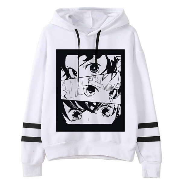 (S519)Kimetsu No Yaiba Miesten/naisten Hupparit Anime Unisex Harajuku Aesthetic 90s collegepaita Ulzzang Graphic Casual Miesten huppari SHRY