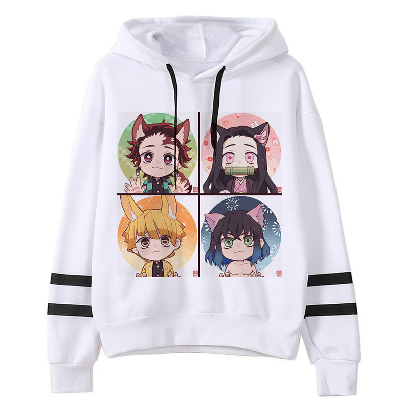 (S524)Kimetsu No Yaiba Miesten/naisten Hupparit Anime Unisex Harajuku Aesthetic 90s collegepaita Ulzzang Graphic Casual Miesten huppari SHRY hinta ja tiedot | Miesten neuleet ja villapaidat | hobbyhall.fi