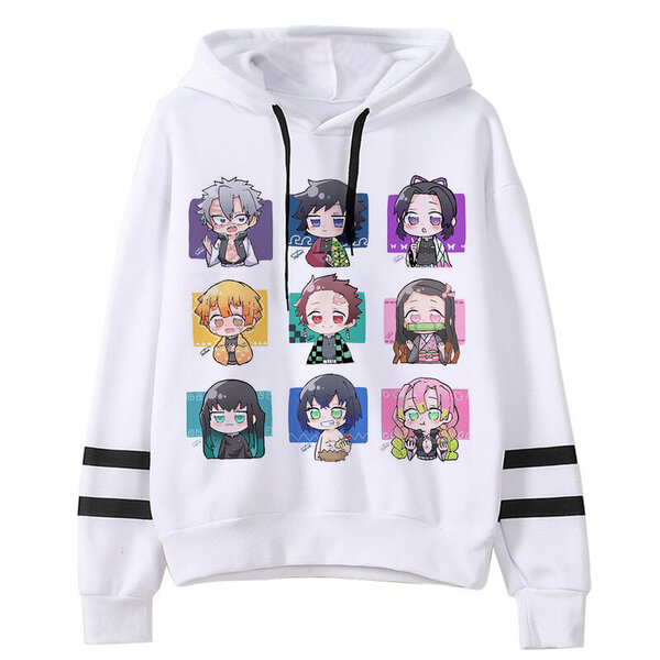 (S522)Kimetsu No Yaiba Miesten/naisten Hupparit Anime Unisex Harajuku Aesthetic 90s collegepaita Ulzzang Graphic Casual Miesten huppari SHRY