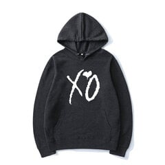 (SDark Grey 02)The Weeknd Solid Color Printed Hupparit XO Muoti Kirjekuvioinen huppari Miesten Naisten Harajuku Hip Hop Pullover Hupparit SHRY hinta ja tiedot | Miesten neuleet ja villapaidat | hobbyhall.fi