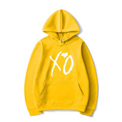 (Yellow 02)The Weeknd Solid Color Printed Hupparit XO Muoti Kirjekuvioinen huppari Miesten Naisten Harajuku Hip Hop Pullover Hupparit SHRY hinta ja tiedot | Miesten neuleet ja villapaidat | hobbyhall.fi